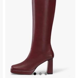 Chic Burgundy Heeled Boots